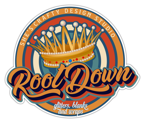 Root Down Premium Glitters, Blanks, Wraps logo