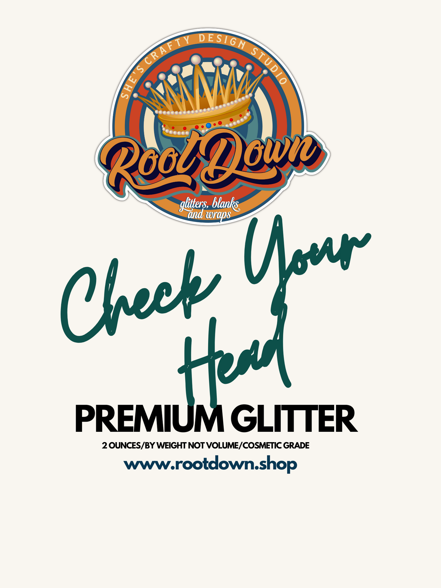 CHECK YOUR HEAD - Premium Glitter