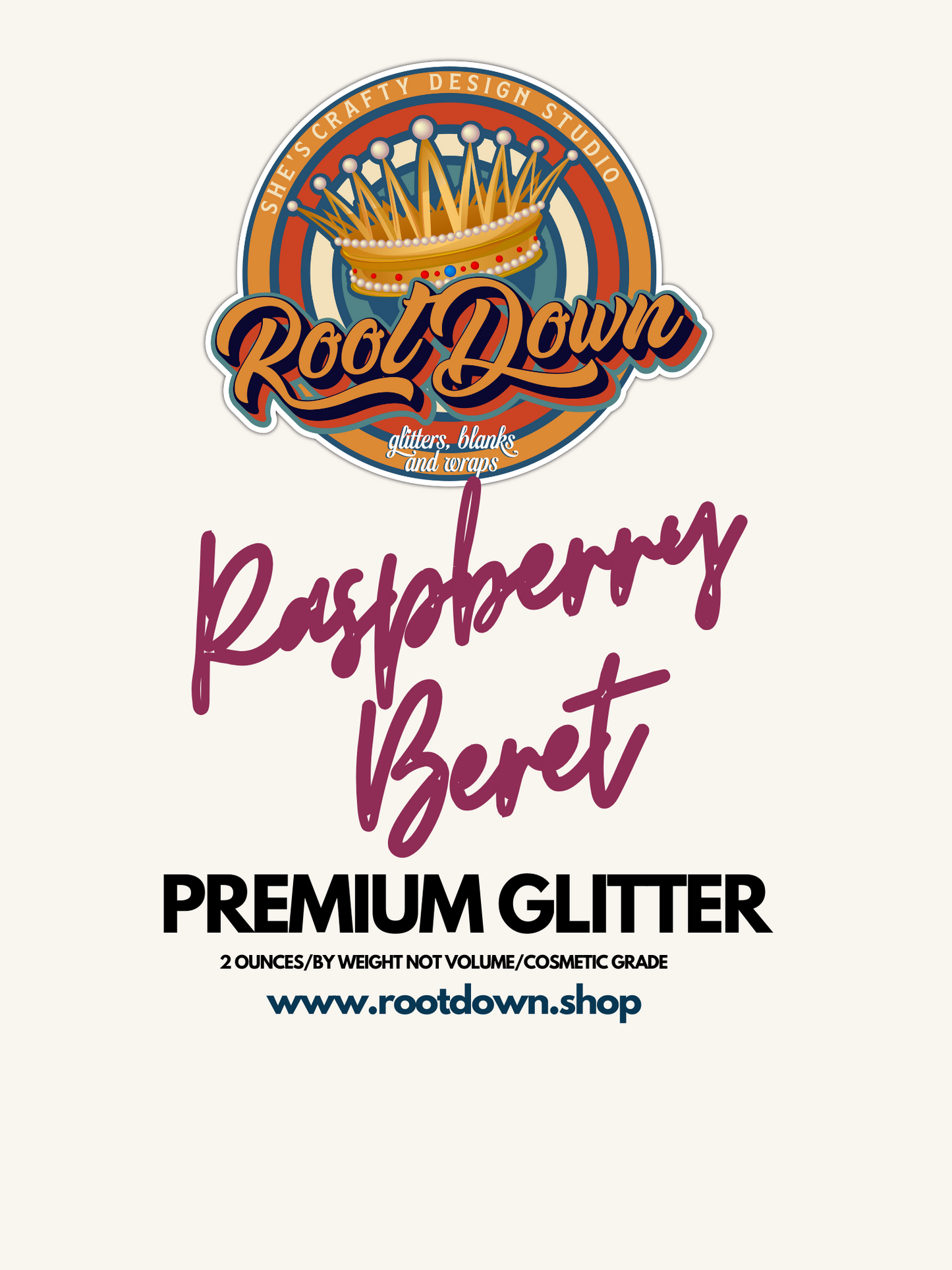 RASPBERRY BERET- Premium Glitter